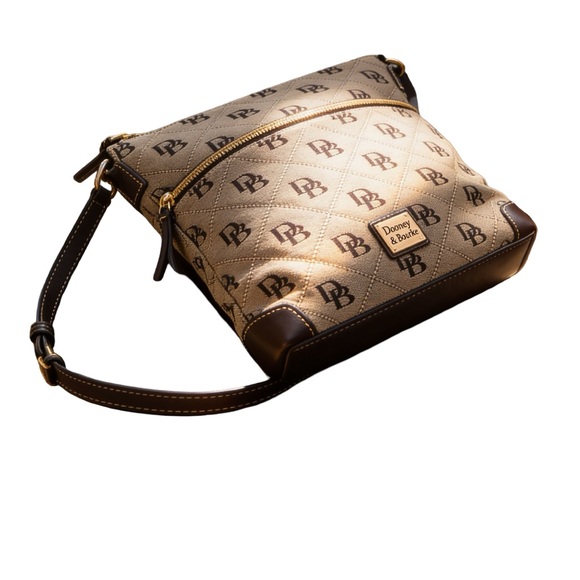 Dooney & Bourke Gray and Black Messenger Bag - Picture 14 of 15